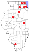 Map of Illinois counties.