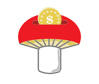 mushroom coin box.