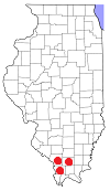 Map of Illinois counties.