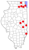 Map of Illinois counties.